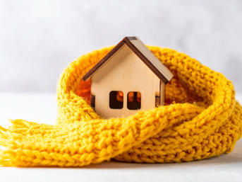A house wrapped in a scarf