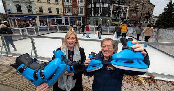 Ice rink in Wolverhampton city centre