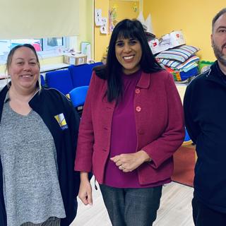 Sureena Brackenridge MP with WH team members 