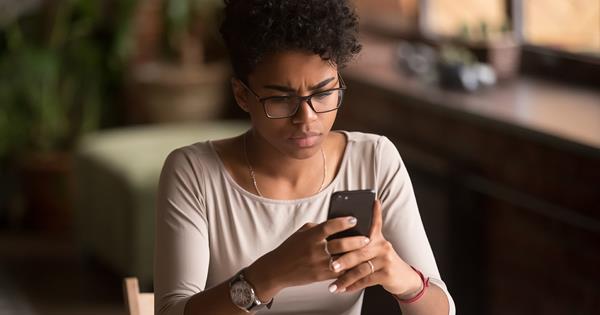 Person looking at mobile