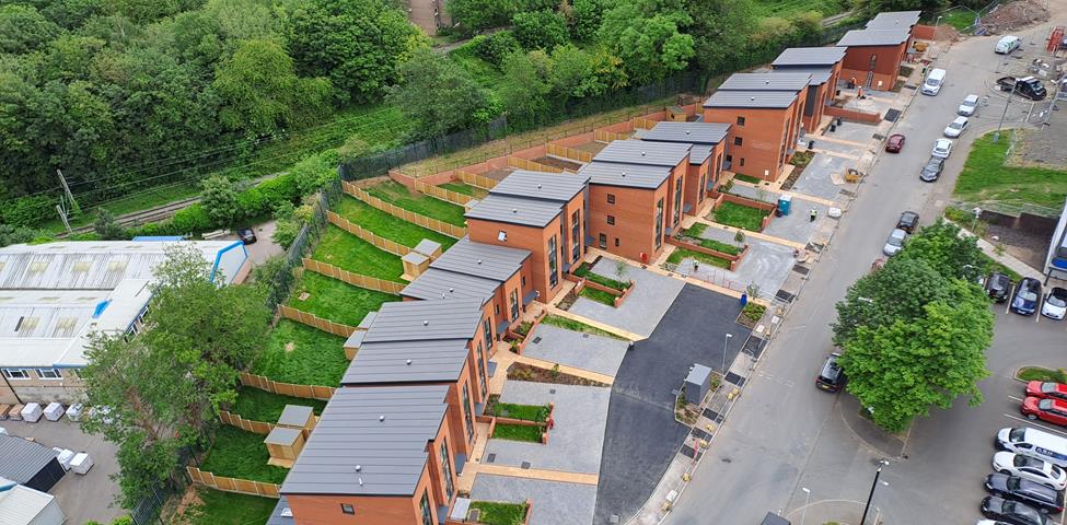 Heath Town Aerial New Builds 2023