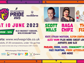 A poster advertising Wolverhampton Pride 2023