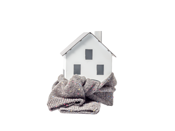 A house wrapped in a scarf