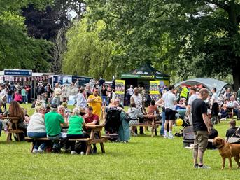 Lots of people in a park event