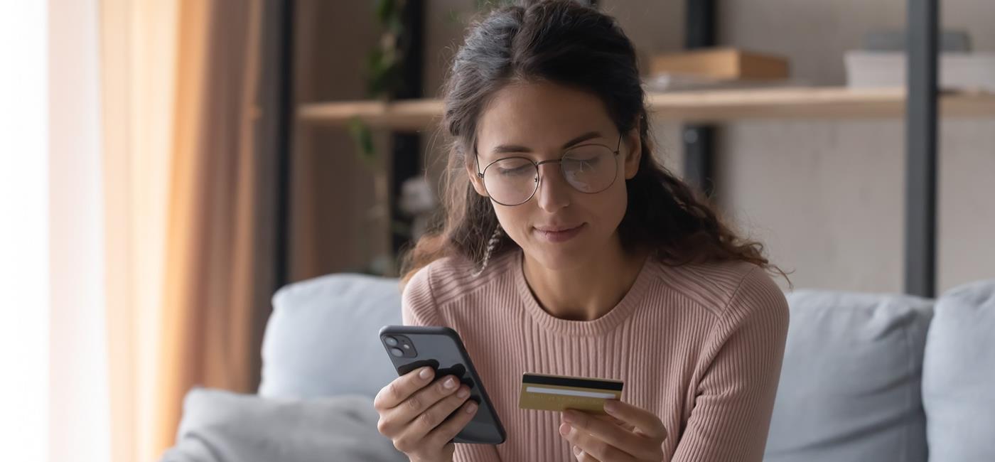Lady with credit card