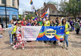 Wolverhampton Homes team members at Wolverhampton Pride