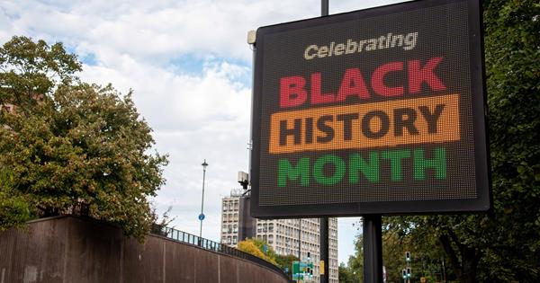 Black History Month signage