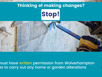 Photo of a person removing tiles from a wall - you must obtain permission to make changes to your home