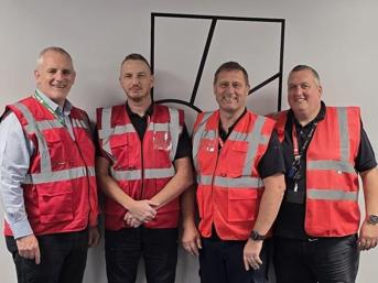 Members of the Fire Safety team wearing hi-vis vests